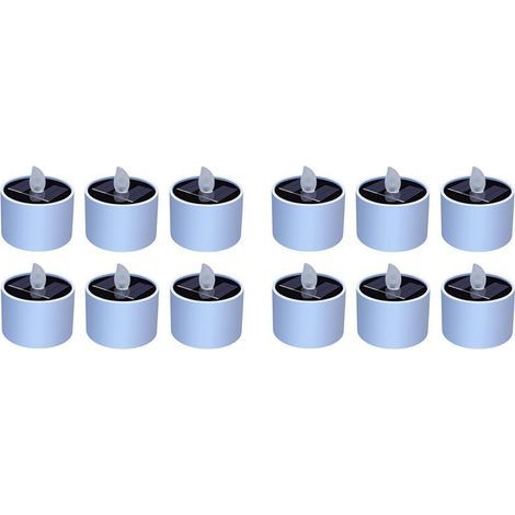 12 Bougies Solaires Résistantes Aux Intempéries, Bougies Solaires Sans Flamme, Bougies Solaires LED, Lumières Sans Flamme pour Jardin et Camping (1/5)