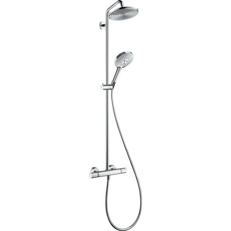 Hansgrohe – Colonne de douche thermostatique 27115000 – Douche de tête 240mm – 3 types de jets – Débit 16 l/min – Longueur flexible 1600mm (1/10)