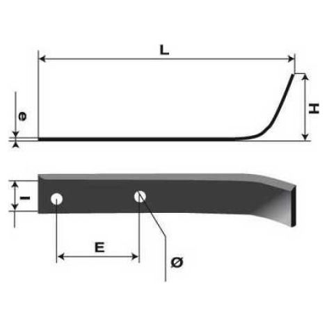 Paire outils de fraises type labour universels Ø320 mm L.220 mm (1/5)