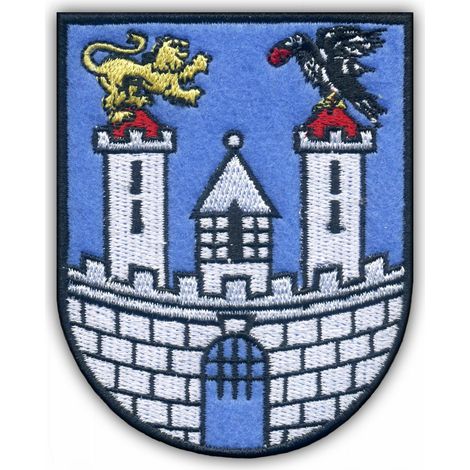 Parche con el escudo de armas de la ciudad de Czestochowa - Reverso magnético - Parche/Insignia/Emblema bordado