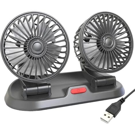 Ventilateur Double Tête 12V Voiture Refroidissement À Usb 2 (1/5)