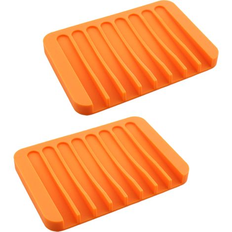 Porte-Savon - Porte-Éponge - Plateau Rangement Évier Cuisine - En Silicone - Pour Salle De Bain Et Cuisine - 1 Pièce (1/5)