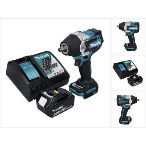 Avvitatore a impulsi a batteria Makita DTW 700 RG1 18 V 700 Nm 1/2" XPT Brushless + 1x batteria ricaricabile 6,0 Ah + caricabatterie