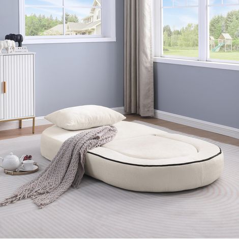 Modulares Sofa Beige aus Chenille mit reversibler Nutzung und großzügiger Sitzfläche (1/5)