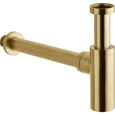 Sifón 1"1/4 color oro cepillado para lavabo Paffoni ZACC240HGSP  Honey Gold Spazzolato (1/2)