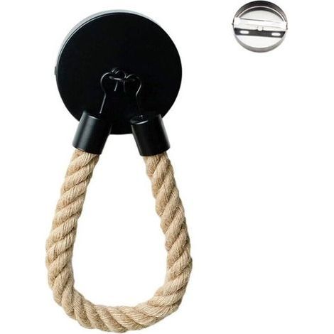 Porte-papier toilette sans perçage, porte-rouleau de papier toilette vintage, porte-papier toilette noir mat pour salle de bain et toilettes (1/4)