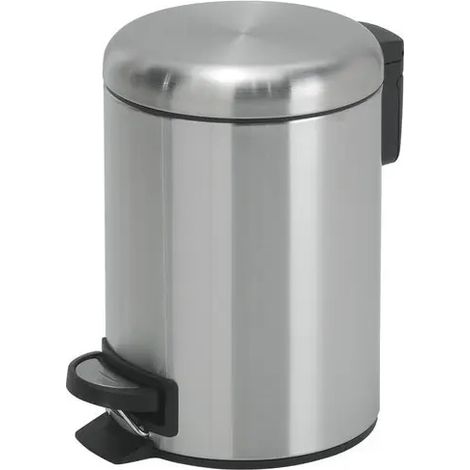 Müllbehälter für das Bad 3 l, satinierte Edelstahloberfläche, 25,1 x 17,4 x 22,6 cm (1/3)
