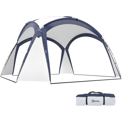 Gartenkuppel für 6-8 Personen, UV- und leichter Regenschutz, 3,5 x 3,5 m, cremefarben