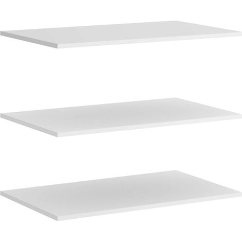 Pack de 3 estantes Laura acabado blanco. 1,6 cm(alto)87,4 cm(ancho)51 cm(fondo) (1/3)