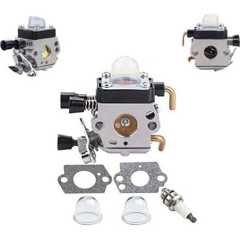 Carburateur pour taille-haie Stihl FS38, HS45, FS45, FS46 – Métal et plastique – Installation facile – Compatible avec modèles STIHL - km55r (1/5)