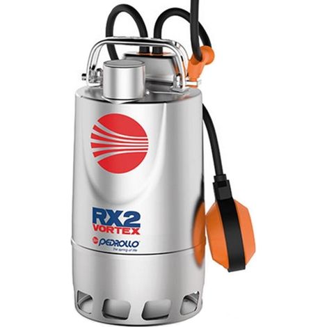 POMPA Sommergibile VORTEX Acque Sporche 0,75Hp RX m3/20 Galleggiante 5m Pedrollo MONOFASE