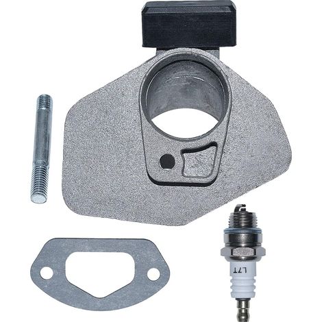 Kit d'adaptateur de base de support de carburateur pour tronçonneuse chinoise 5200 52cc 5800 58cc 4500 45cc, support de carburateur, adaptateur de base, collecteur d'admission, joint, bougie d'allumag (1/5)