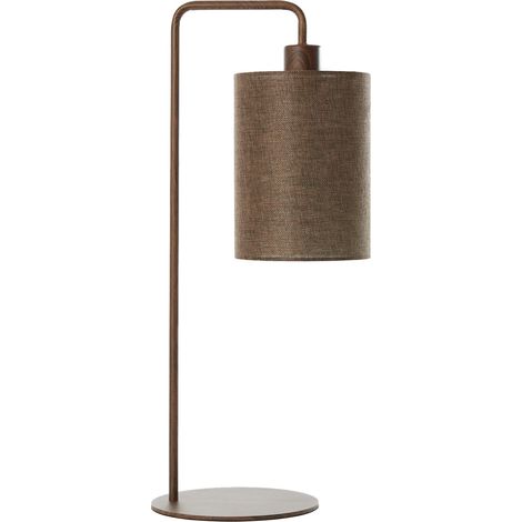 Lampe de table - beige marron - Donio - coton métal - lampe de (1/5)