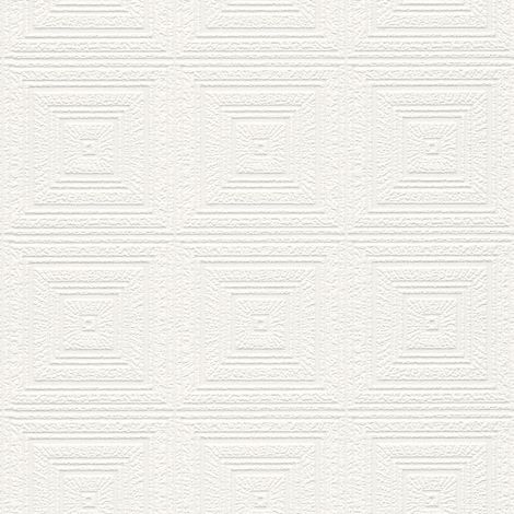 Papier peint élégant blanc crème effet lambris Tapisserie blanche crème 3D idéale salon Papier peint papier uni chambre (1/2)
