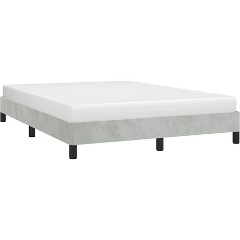 vidaXL Struttura letto senza Materasso Grigio Chiaro 152x203cm Velluto (1/5)