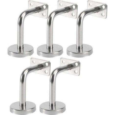 Support de main courante - - Ensemble de 5 pièces - Acier inoxydable - Utilisation intérieure et extérieure (1/5)