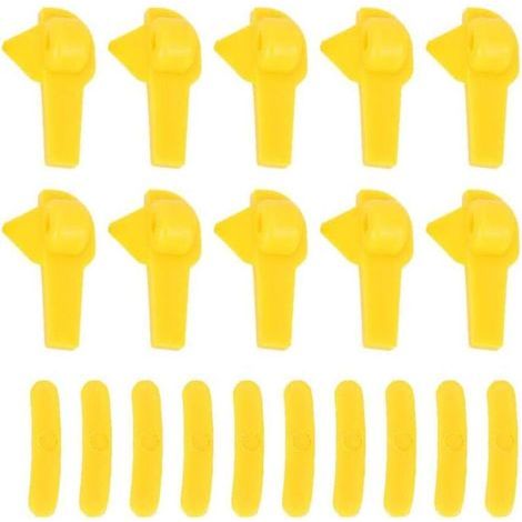 Protezione per smontagomme, 20 pezzi di accessori per smontagomme, testa di smontaggio a becco d'anatra, protezione cerchio, strumenti di riparazione ruote pneumatici gialli (1/4)