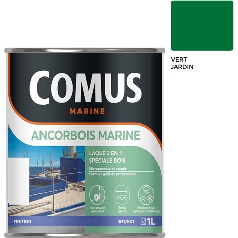 ANCORBOIS MARINE VERT JARDIN  1L  Laque microporeuse pour la protection et la décoration des bois et dérivé (1/3)