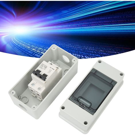 Disjoncteur miniature 2P, interrupteur sectionneur 1000V CC, disjoncteur miniature 32A CC pour systèmes photovoltaïques solaires, avec indice d'étanchéité IP65. (1/5)
