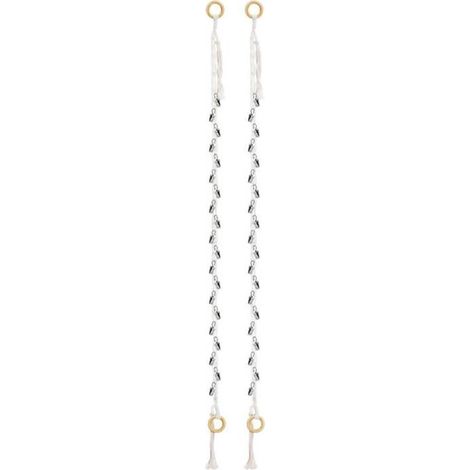 Rangement suspendu - Coton - Décoration chambre enfant - Chaîne de rangement pour jouets - Idéale pour organiser les jouets - Lot de 2 - Chaîne de 200 cm (1/5)