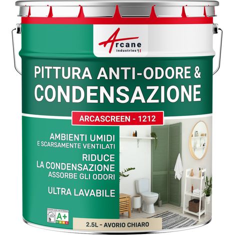 Pittura Termica Anticondensa e Antimuffa per Pareti Umide : ARCASCREEN - 1212 - 2,5 L Avorio Chiaro - RAL 1015 - ARCANE INDUSTRIES