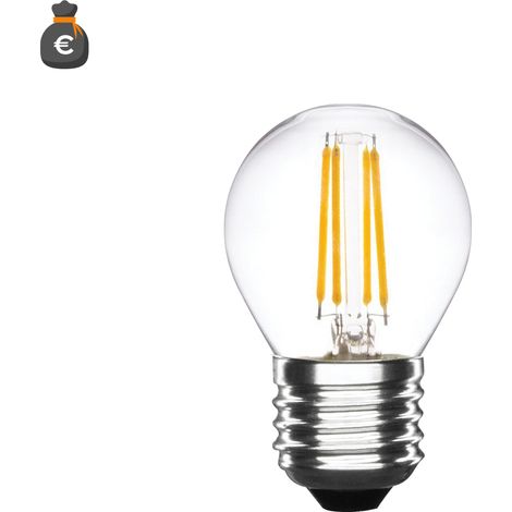 Alcapower Lampadina LED G45 Filamento Trasparente 6W 810lm 4000K E27, Classe Energetica D, Luce Naturale 360 Gradi, Alta Efficienza 25000 Ore