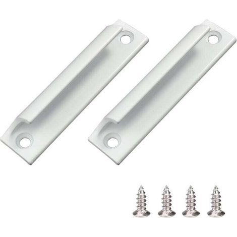 Schiebegriff für Terrassentüren, Möbel und Schubladen aus Aluminiumlegierung – 2 Stück mit Schrauben – Weiß – Fensterbeschläge – OUYLAF (1/5)