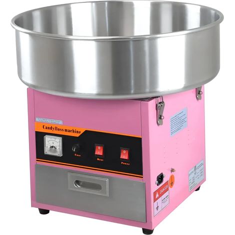 Macchina per Zucchero Filato Rosa Professionale Acciaio Inox per Feste