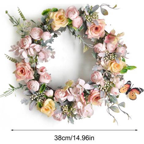 Guirlande de Fleurs Artificielles en Plastique pour Décoration Murale et Porte Intérieure (1/5)