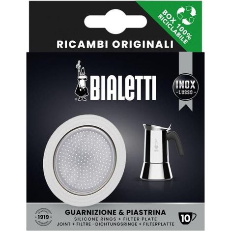 Kit joint et filtre 10 tasses – Accessoires pour cafetière BIALETTI – Compatible avec modèles BB4405401 – Longueur 10cm, largeur 5cm