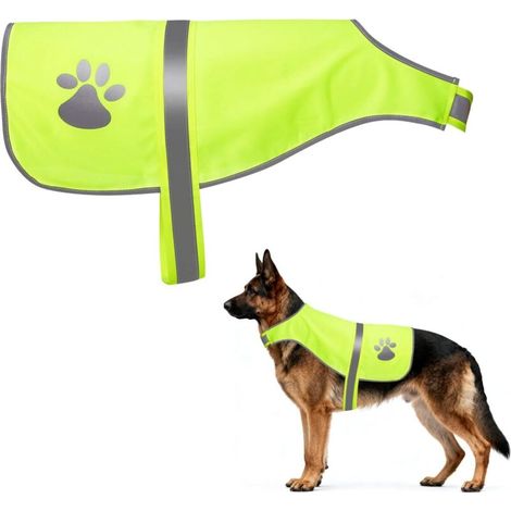 Gilet Jaune Chien, Gilet Fluo pour Chien, Gil et Fluo Ch ien, Gi Let Reflechissant C Hien, Gil et Chi en Fluo pour Promenades Nocturnes et Activités Extérieures Petit Grands Chi ENS