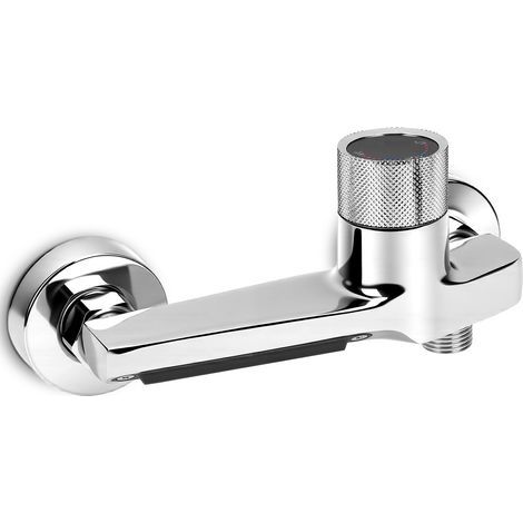 Duscharmatur, Badewannenarmatur aus Messing, Wandarmatur mit 2 Wasserauslässen, 150 mm Mittenabstand, Chromoberfläche, Warm- und Kaltwasser (1/5)