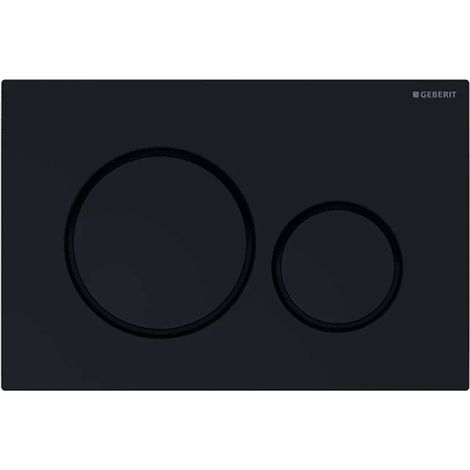 Geberit placca di comando Sigma 20 doppio tasto nero lucido/nero opaco (1/2)
