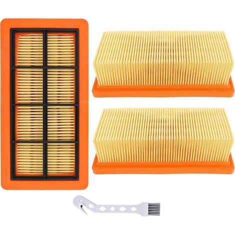 3er-Pack KFI 7420 Flachplissierfilter für Kärcher AD2, AD2 Battery, AD4 Premium, AD3 Premium, AD3, AD 3.200, AD 3.000, Ersatzfilter für Asche- und Staubsauger (1/5)