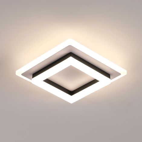 Plafonnier LED 24W 2700LM Lampe de Plafond Carré Blanc Naturel 6500K (1/5)
