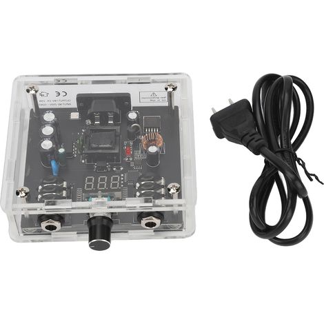 Alimentation pour Machine à Tatouage - Affichage Numérique LED Transparent, 2 Modes de Lumières Colorées, 90‑250V, Prise US (1/5)