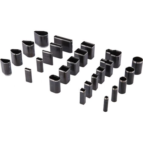 Lot de 25 emporte-pièces cuir multi-formes, outil de perforation artisanale DIY, poinçon à cuir pour bricolage (1/5)