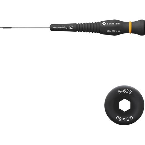 BERNSTEIN 6-632 CLÉ À DOUILLE À 6 PANS AVEC MANCHE ANTISTATIQUE 0,9 MM (1/2)