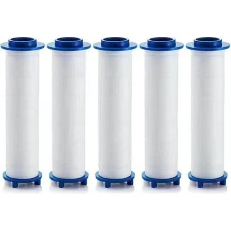 Filtre de douche, 5 pièces en coton PP, filtre de douche anticalcaire amovible pour pommeau de douche (82 mm) (1/2)