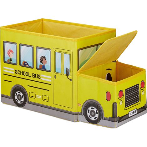 Taburete otomano plegable amarillo con almacenamiento/caja de juguetes 1300028123 (1/5)