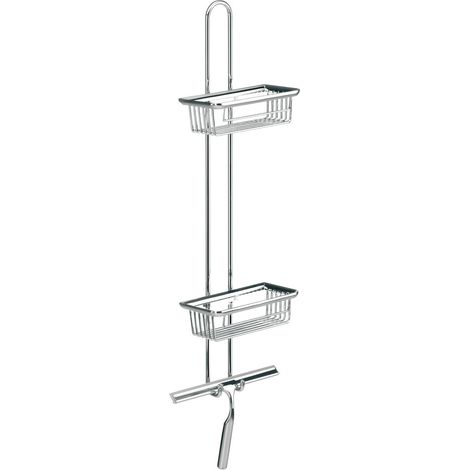 emco system2 Wandetagere, 2 tiefe Körbe, Duschwischer, chrom, (1/3)