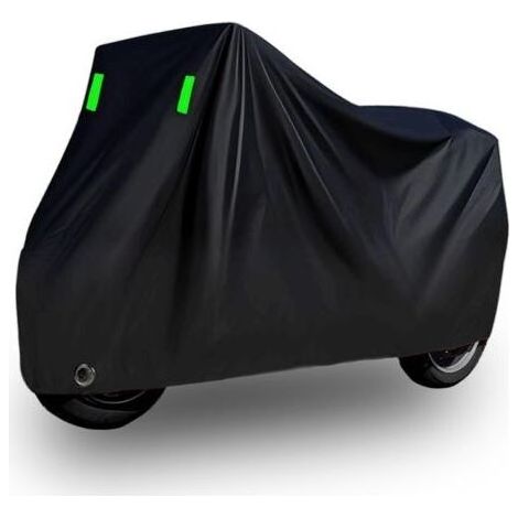 ALLIANDISHousse De Moto Toutes Saisons, Bache Pour Voiture, Imperméable Et Résistante Aux Intempéries, Protection Solaire Et Anti-Déchirure, Avec illets De Fixation Pour La Nuit - 265 X 105 X 125 Cm (1/5)