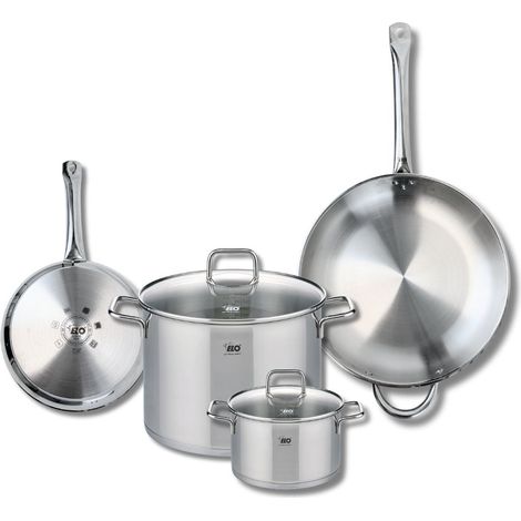 Ensemble de 2 Poêles de cuisson 24 et 32 cm et 2 faitouts 16 et 26 cm Elo Profi Citrin (1/5)
