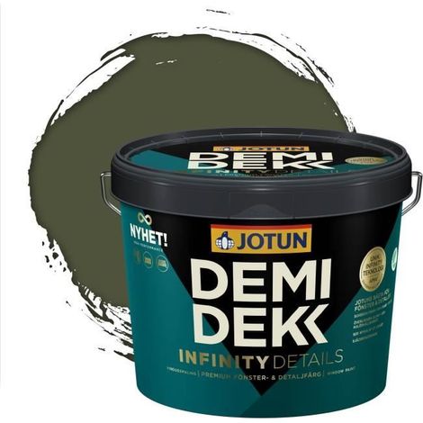 JOTUN - Peinture Bois, Lasure Opaque Satinée - RAL 6003 - Vert Olive - 3L (1/2)