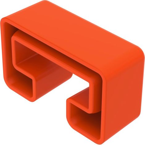 OBO Bettermann Schutzkappe für Profilschiene MS4022 45x18mm Polyethylen pastellorange RAL 2003, 25 Stück, 1124555