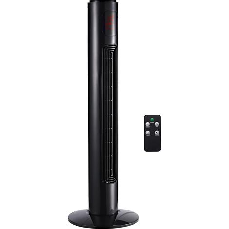 Ventilateur Colonne Silencieux 45 W, Ventilateur Tour pour Chambre avec 3 Modes 3 Vitesses, télécommande, oscillant 70°, minuterie et Affichage LED, 96 cm Noir