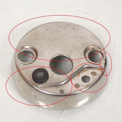 [PRODUIT D'OCCASION] Cuvelage arrière chromé compte tour origine pour moto Honda 125 (1/3)