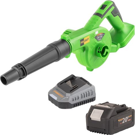 Soplador de hojas a batería Procraft PB22bb 20 V + 1 batería 4,0 Ah + cargador