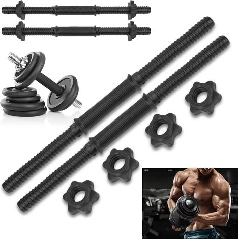 (2Pcs/Set) Barres de Musculation avec Poignées Ergonomiques et Serrage Rapide pour Entraînement à Domicile (1/5)