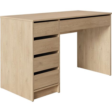 Mesa de oficina Comfivo Terros I, Roble, Con cajones, Número de puertas: 0, Número de cajones: 5, 76x120x55cm